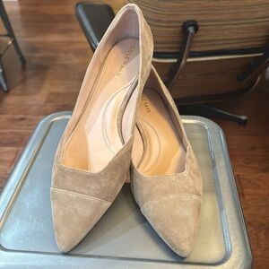 Cole Haan Suede Flats —Nude